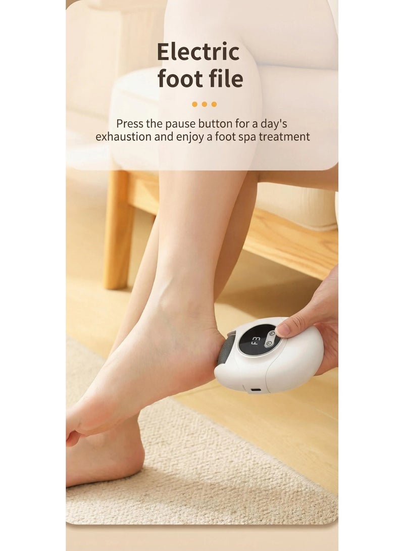Electric Nail Clipper & Callus Remover 2 in 1, Rechargeable Foot File with 3 Speeds, LCD Display, Quartz Grinding Head & Nail Catcher for Smooth Feet and Safe Nail Care - Image 4