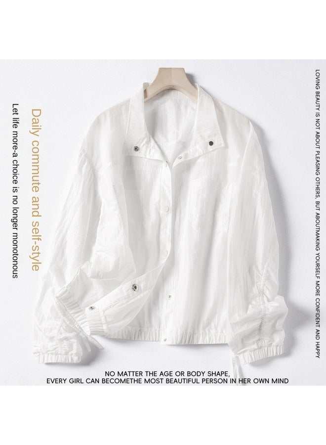 XINYANG Wrinkled Thin Stand Collar Jacket Women 2025 Spring Loose Short Casual Coat - Image 2