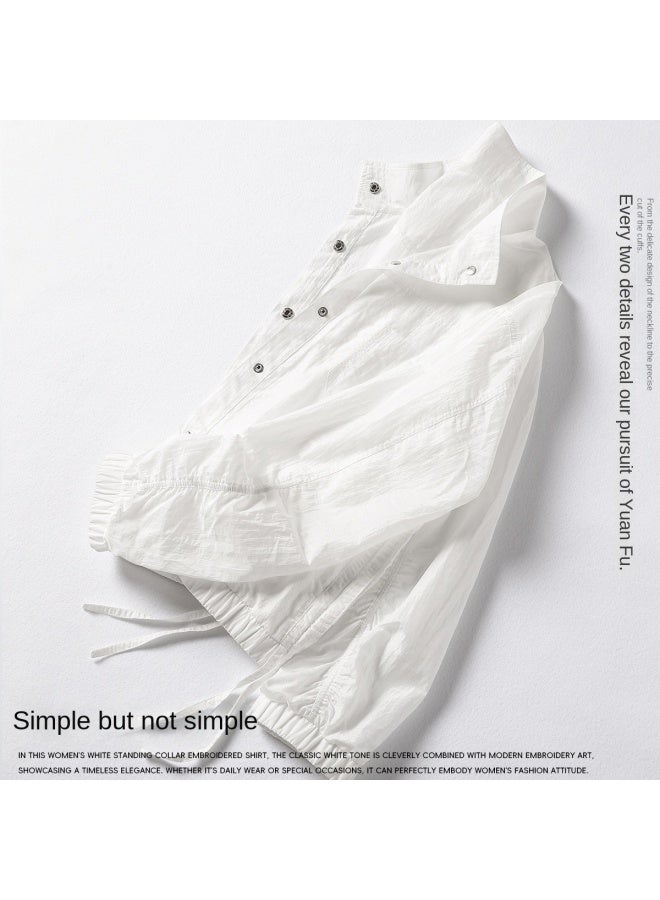 XINYANG Wrinkled Thin Stand Collar Jacket Women 2025 Spring Loose Short Casual Coat - Image 3