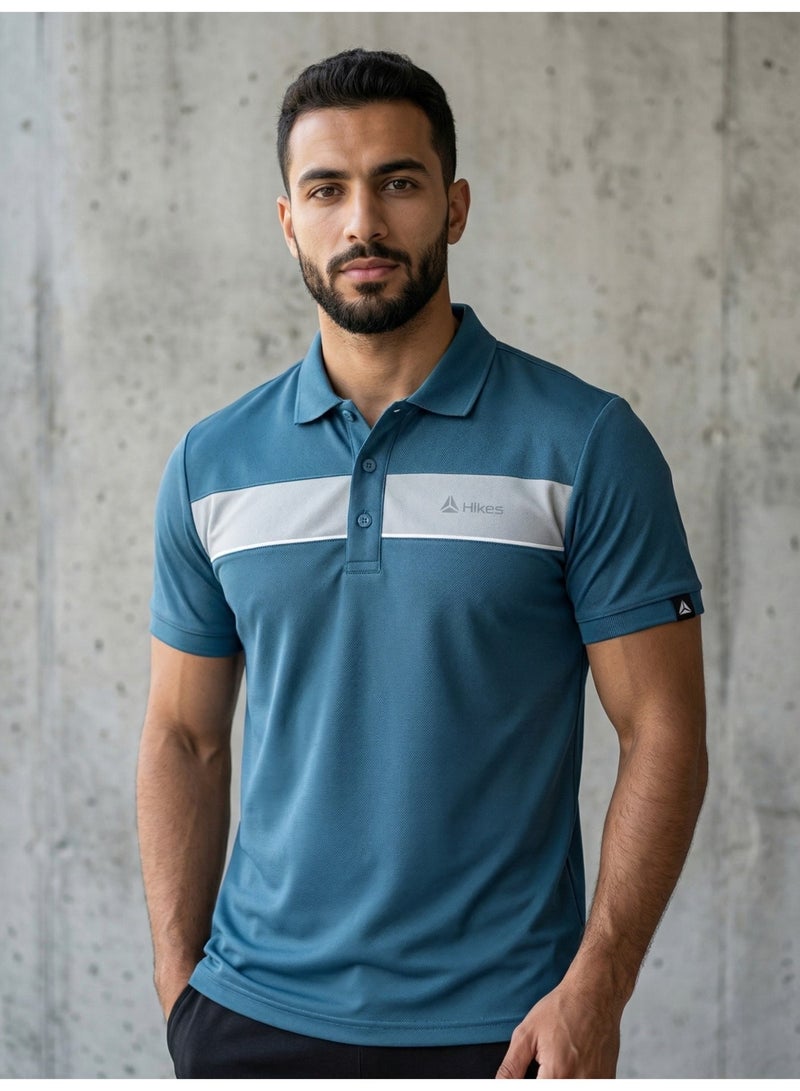 Hikes Men’s Premium Polo T-Shirt – Stretch Fabric, Breathable & Durable Casual Fit - Image 3