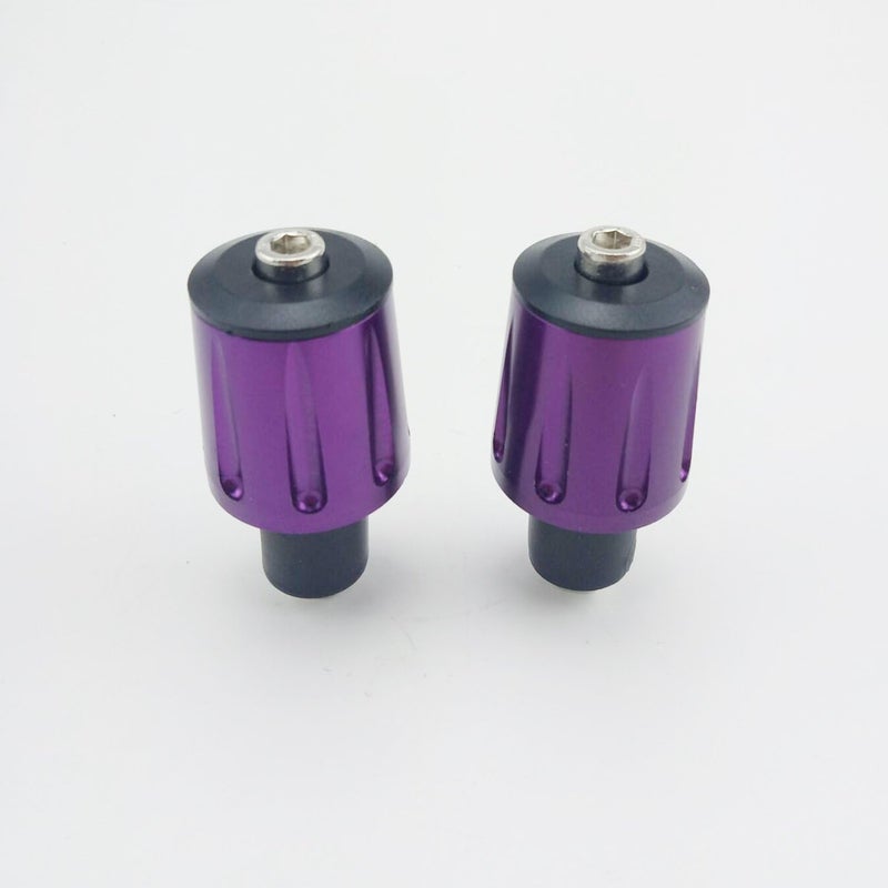 OKSTNO Bar End Caps Plug - Newset Style Heavy Duty 7/8 inch Bar Ends Universal Fits for Suzuki Yamaha Kawasaki (Purple) - Image 2