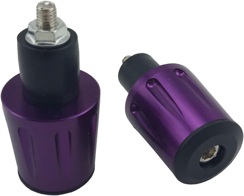 OKSTNO Bar End Caps Plug - Newset Style Heavy Duty 7/8 inch Bar Ends Universal Fits for Suzuki Yamaha Kawasaki (Purple) - Image 1