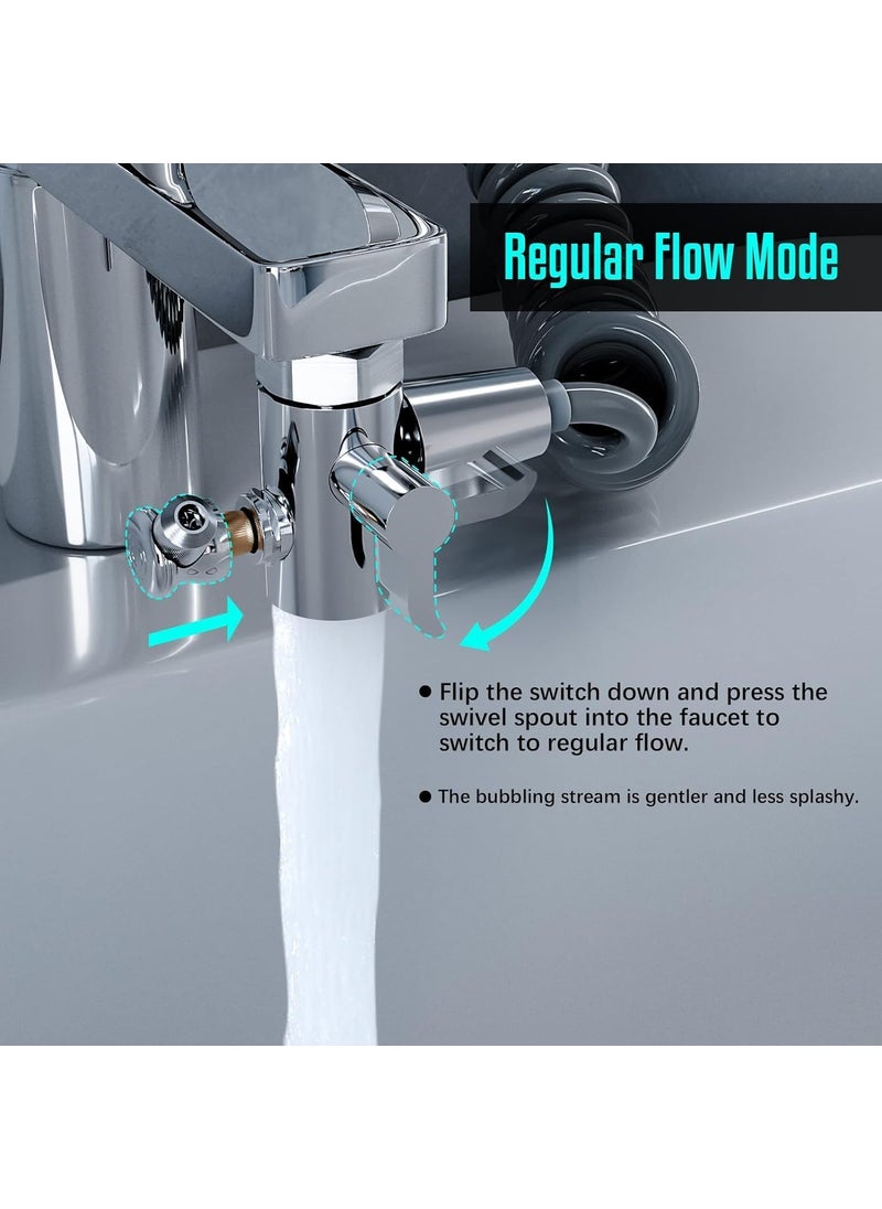 Whixant Whixant Hand Shower Hose Sprayer Head Attaches Faucet Laundry Bathroom Kitchen Spray 360 Shampoo Heads Sink Tap Washbasin External Double Control  - Image 4