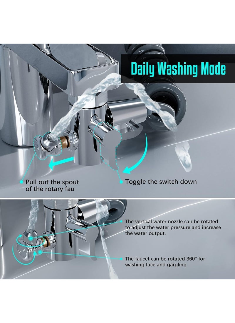 Whixant Whixant Hand Shower Hose Sprayer Head Attaches Faucet Laundry Bathroom Kitchen Spray 360 Shampoo Heads Sink Tap Washbasin External Double Control  - Image 3