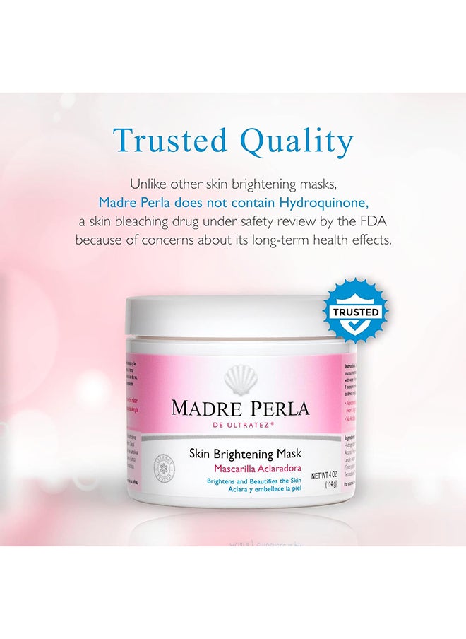 De La Cruz - Madre Perla De Ultratez Skin Brightening Mask No Hydroquinone Parabens Or Artificial Colors Allergy-Tested 4 Oz (1 Jar) - Image 1