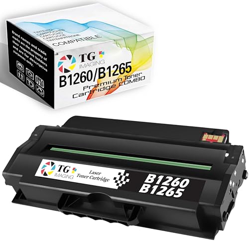 TG Imaging Compatible B1260 Toner Cartridge Replacement for Dell B1260dn Toner 1260dn for 331-7328 1265dnf B1265 B1265dnf 1260 1265 Laser Printer (1-Pack, Black High Yield) - Image 1