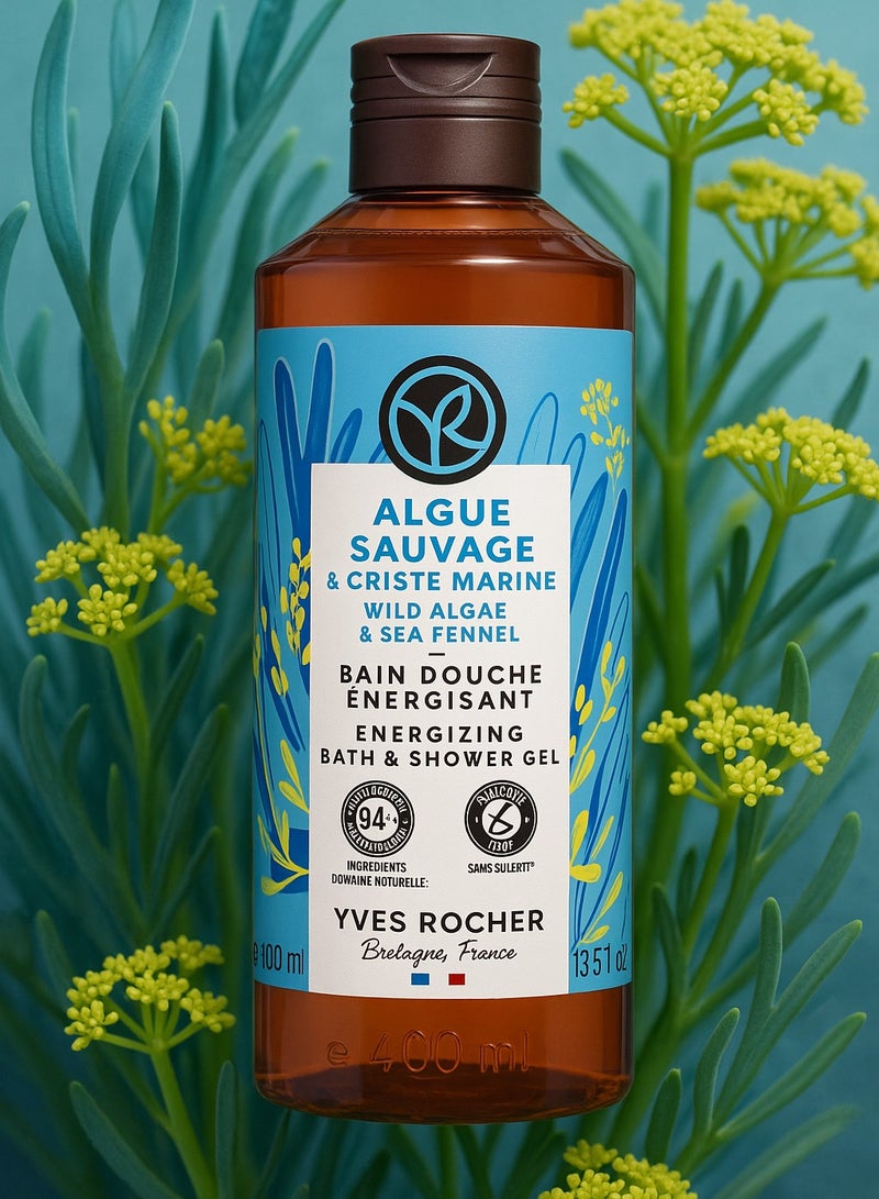 Yves Rocher Wild Algae & Sea Fennel Energizing Bath & Shower Gel - Image 5