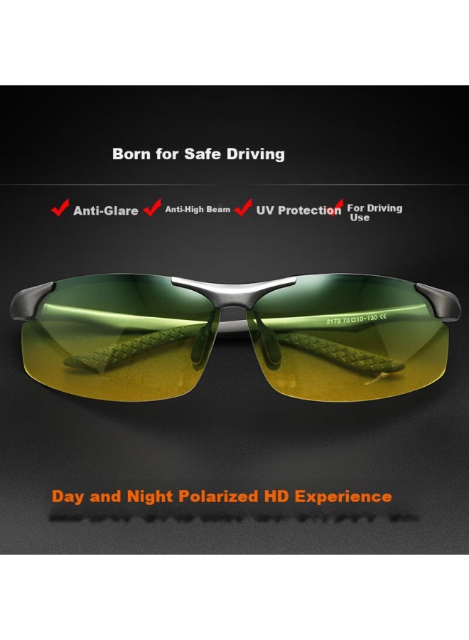 Lovedru Lafudrue Day And Night Dual-use Hd Polarized Sungl For Men Anti-glare Dimming High Beam Uv Protection Driving Gl - Image 1