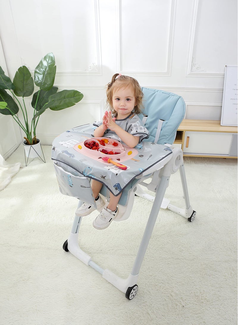 SYOSI Baby Weaning Bibs, Waterproof Anti Dirty Feeding Bib for Babies Eating, High Chair Shirt Bib for Baby Weaning Supplies - Image 2