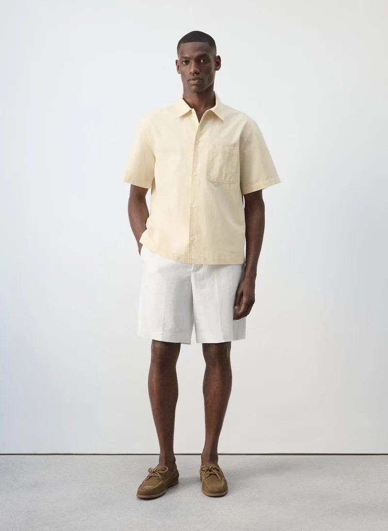Mango Man 10-VAINILLA Shirt Dove for Men | Best Price UAE