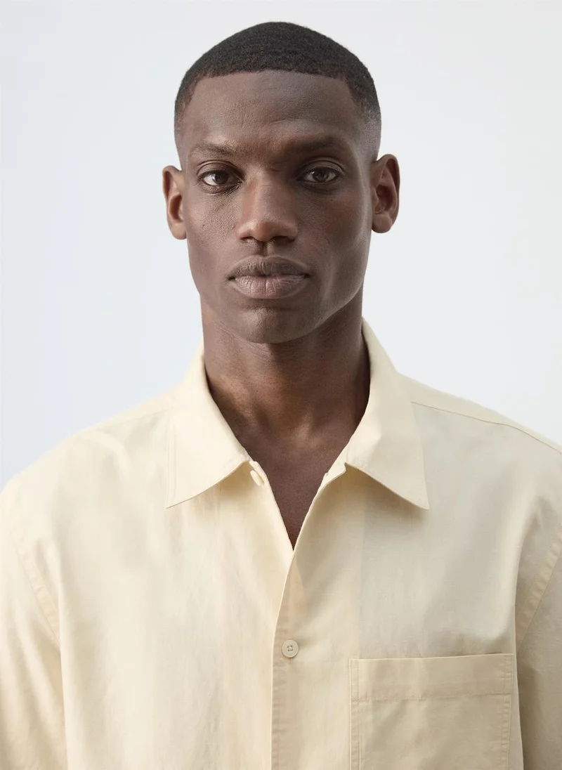 Mango Man 10-VAINILLA Shirt Dove for Men | Best Price UAE
