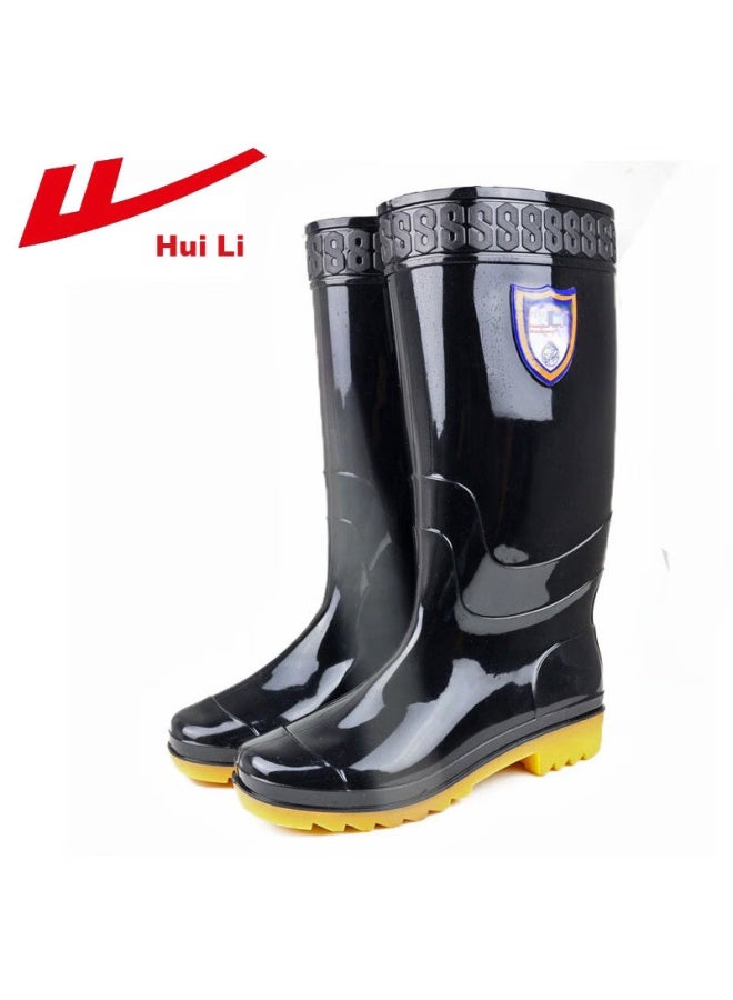 Warrior أحذية مطر رجالية متوسطة الارتفاع مقاومة للماء Hxl8867 أسود متوسطة الارتفاع 43 - Image 5