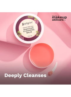 PILGRIM Pilgrim French Red Vine Supermelt Cleansing Balm 50gm | Makeup remover cleansing balm for face | Removes Waterproof Makeup | Deeply Cleanses | Hydrates & Nourishes skin | For All Skin Type |  - Image 2