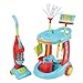 Constructive Playthings Little Helper 12Piece Kids Cleaning Set with Toy Vacuum Cart Broom and Mop Pretend Play Toddler Cleaning Toy Set for Kids Ages 3 Multicolor - Image 3