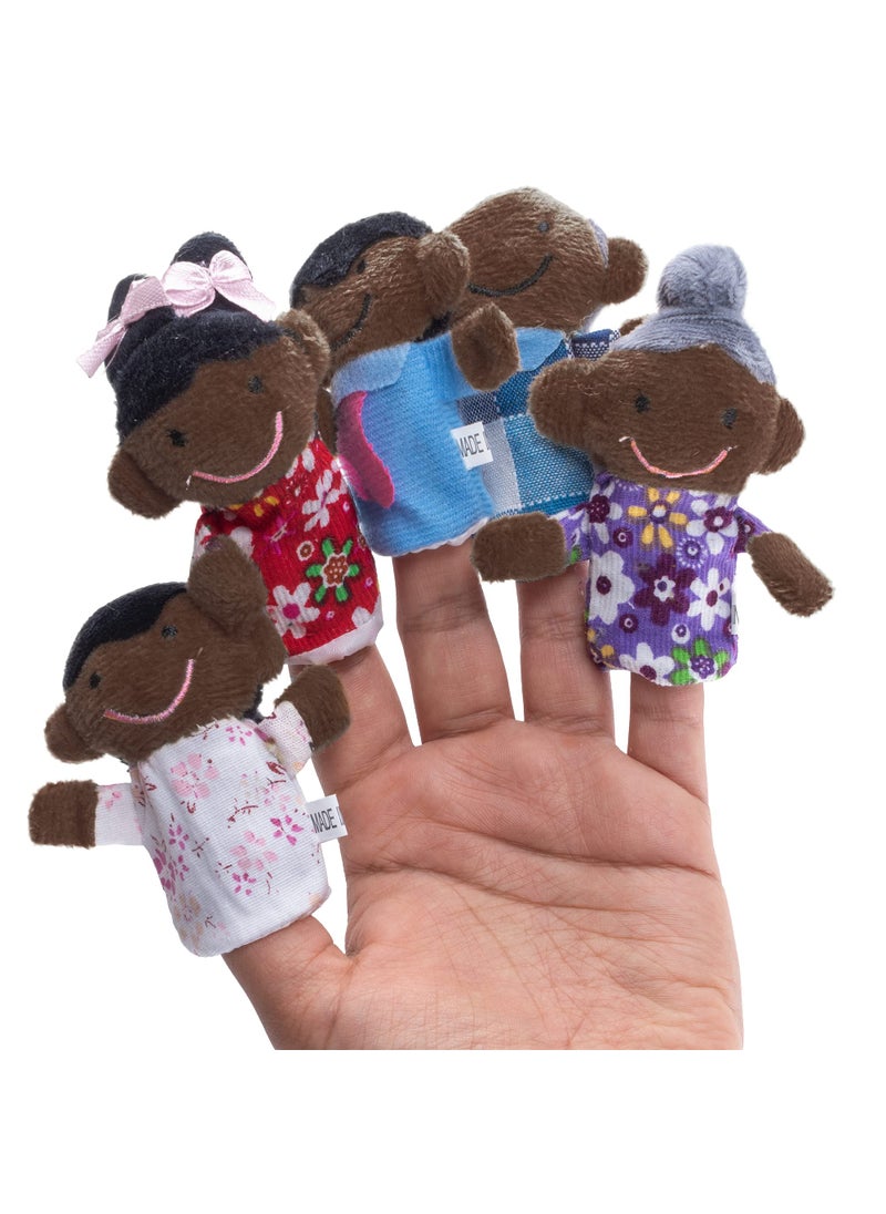 Super Z Outlet Super Z Outlet Mini Grandparents, Mom & Dad, Brother & Sister Family Style Finger Puppets for Children, Shows, Playtime, Schools - 6 Piece (Family 3)  - Image 3