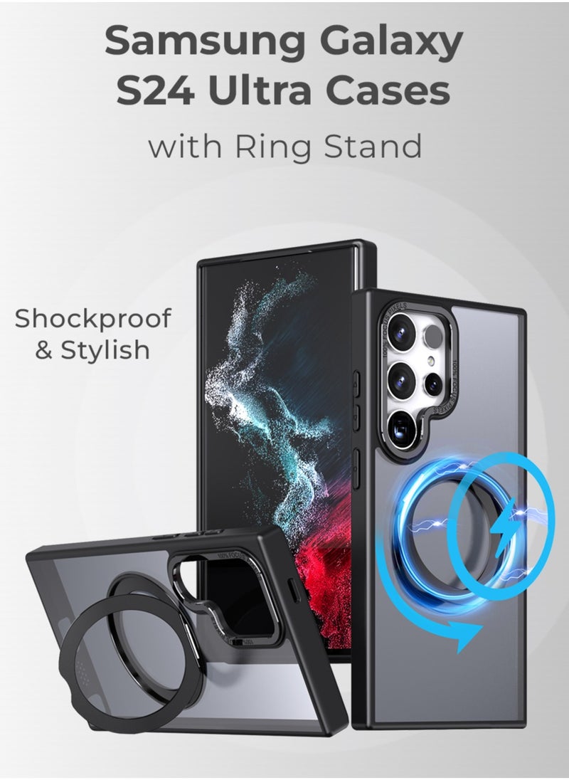 glassology Glassology MagSafe Case with 360° Rotating Ring Stand for Samsung Galaxy S24 Ultra Assorted  - Image 2