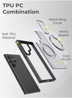 glassology Glassology MagSafe Case with 360° Rotating Ring Stand for Samsung Galaxy S24 Ultra Assorted  - Image 5