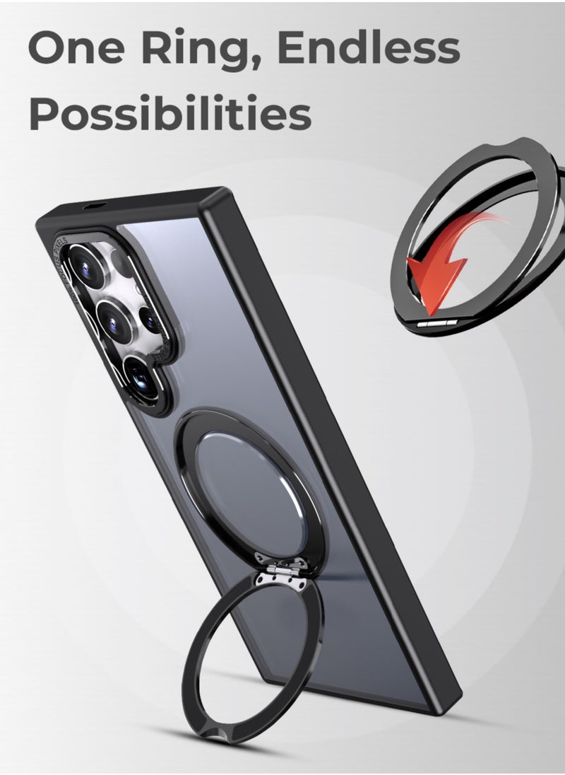 glassology - Glassology MagSafe Case with 360° Rotating Ring Stand for Samsung Galaxy S24 Ultra Assorted - Image 1