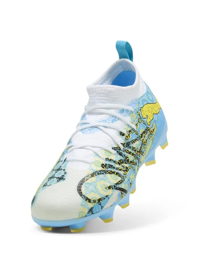 Puma PUMA White-Vibrant Blue-Sun Stream-Light Aqua FUTURE 9 MATCH PLAYMAKER FG/AG Football Boots Youth  | Best Price UAE