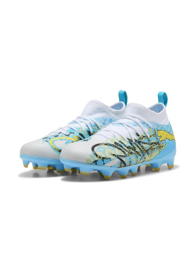 Puma PUMA White-Vibrant Blue-Sun Stream-Light Aqua FUTURE 9 MATCH PLAYMAKER FG/AG Football Boots Youth  | Best Price UAE