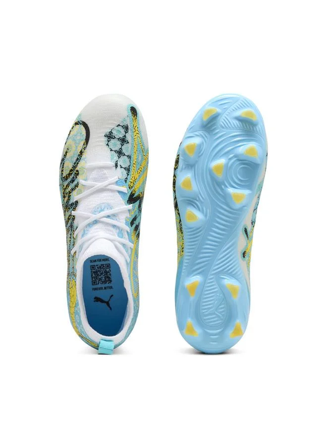 Puma PUMA White-Vibrant Blue-Sun Stream-Light Aqua FUTURE 9 MATCH PLAYMAKER FG/AG Football Boots Youth  | Best Price UAE