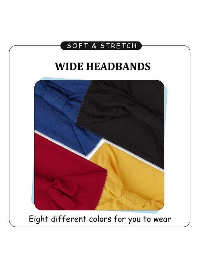 kachanaa 8 Pack Wide Nonslip Boho Women'S Headband Elastic Large African Turban Headwrap Ideal For Yoga Workouts Running Nonslip Design For Black Women - Image 5