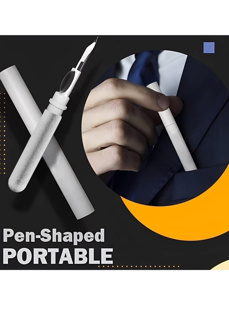 Generic - Multifunctional Cleaning Pen with Soft Brush and Flowing Sponge for Bluetooth Earphones, Cleaning Tools White (Pen) - Image 1