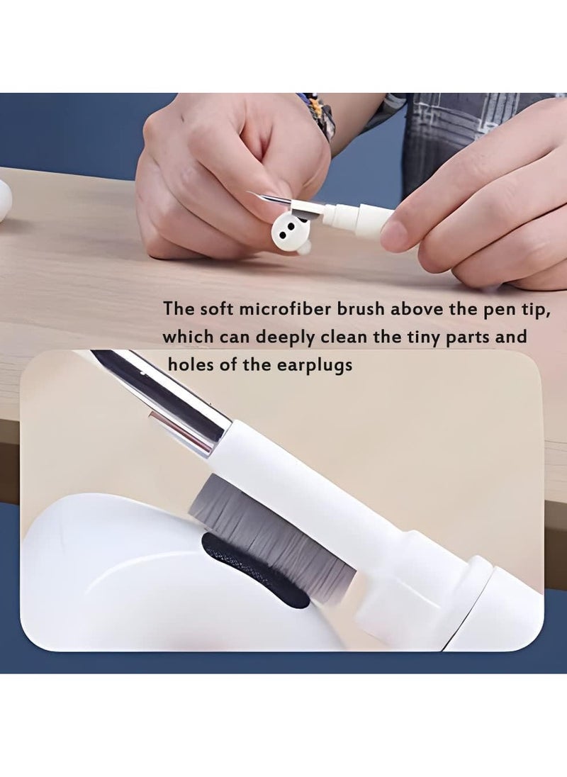 Generic - Multifunctional Cleaning Pen with Soft Brush and Flowing Sponge for Bluetooth Earphones, Cleaning Tools White (Pen) - Image 1