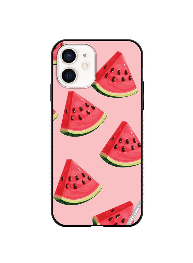 VR CREATIVE Protective Case Cover For Apple iPhone 12 mini Watermelon Design Multicolour - Image 1