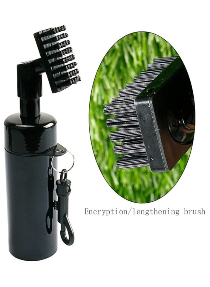 عام فرشاة لتنظيف الجولف، ميزة رش الماء، مشبك لحقيبة الجولف، مشبك قابل للتمدد بطول 18 بوصة، منظف للمضرب، منظف للأخاديد، إزالة الأوساخ، تغطية تنظيف واسعة. - Image 2