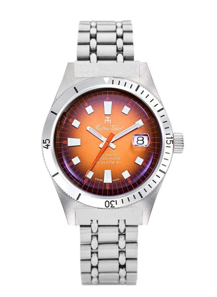 ماثي-تيسوت Mathey-Tissot Mergulhador Automatic Orange Dial Men's Watch - MRG3 - Image 1