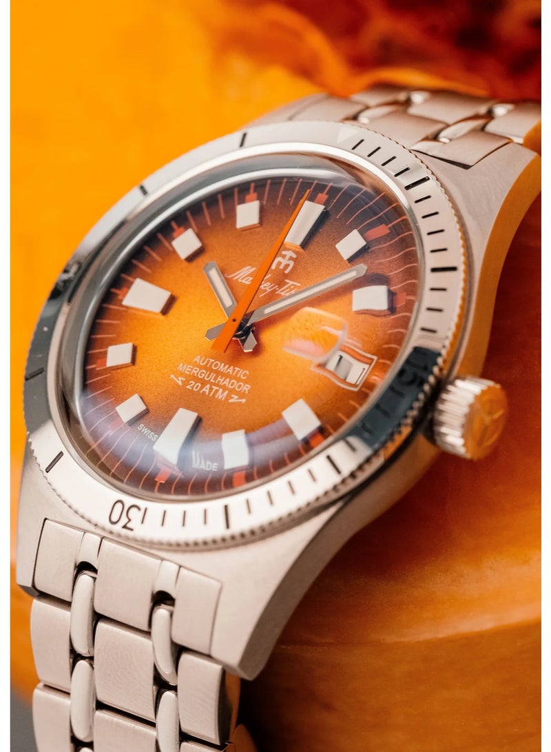 ماثي-تيسوت Mathey-Tissot Mergulhador Automatic Orange Dial Men's Watch - MRG3 - Image 2