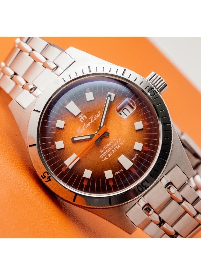 ماثي-تيسوت Mathey-Tissot Mergulhador Automatic Orange Dial Men's Watch - MRG3 - Image 4