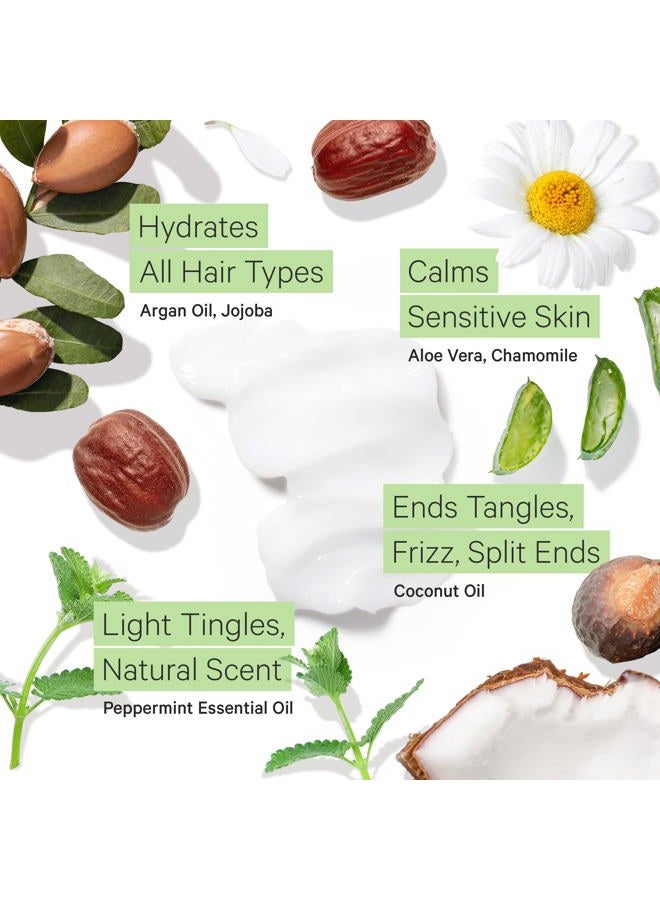 Tree to Tub All Hair Type Hydrating Argan Oil Conditioner for Dry or Oily Hair & Sensitive Scalp - Moisturizing Sulfate Free Conditioner for Women & Men w/Organic Coconut Oil, All Natural Peppermint - Image 3