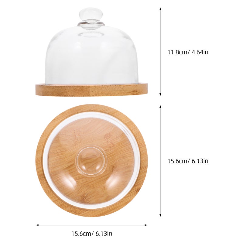 1 Set of Household Cake Plate with Cover Cake Display Plate Dessert Storage Tray - Image 2