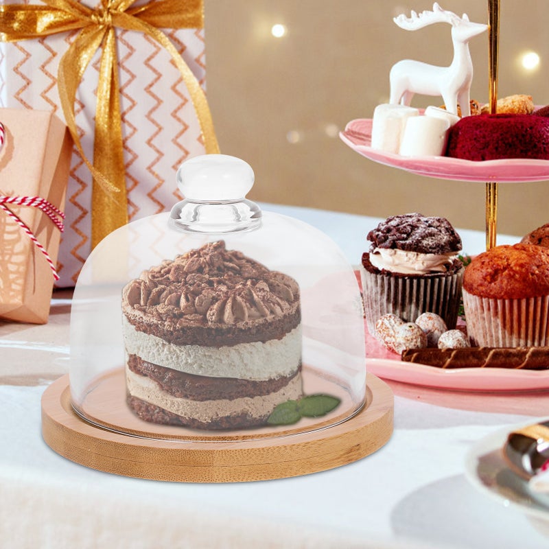 1 Set of Household Cake Plate with Cover Cake Display Plate Dessert Storage Tray - Image 3