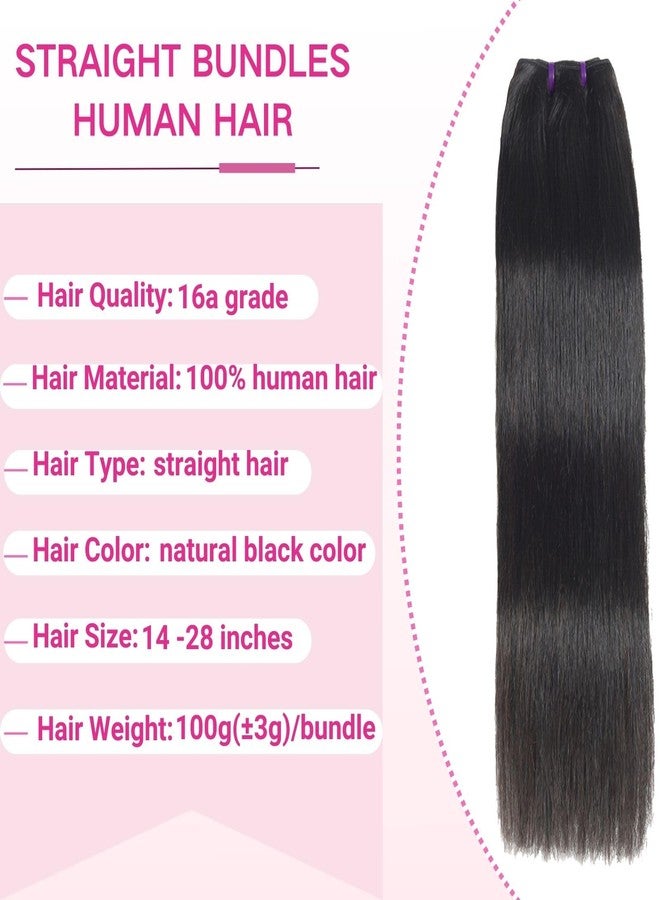 Beauty Queen Brazilian Human Hair Bundles Straight (18 18 18 Inch) 16A Grade 100% Unprocessed Virgin Weave 3 Bundles Straight Thick Remy Hair Extensions for Women Natural Color - Image 5