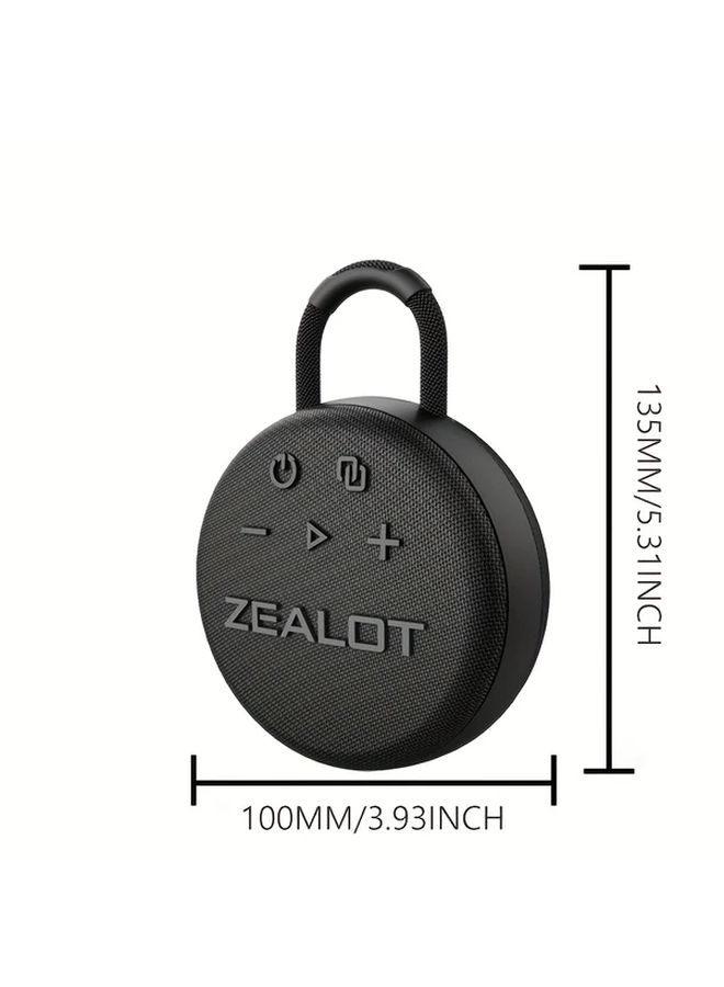 Mini Wireless Speaker 1800mAh 8 Hours Playtime Loud Stereo Booming Bass Portable Party Sound Black - Image 2