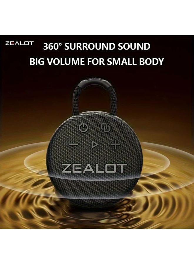 Mini Wireless Speaker 1800mAh 8 Hours Playtime Loud Stereo Booming Bass Portable Party Sound Black - Image 5
