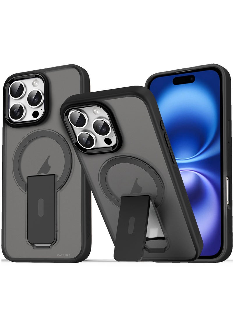 CATANES ( for iPhone 16 Pro Max ) 2 Pack, Case and Screen Protector Magnetic Kickstand Cover with Screen Camera Protection Support Wireless Charging Cover  - Image 2
