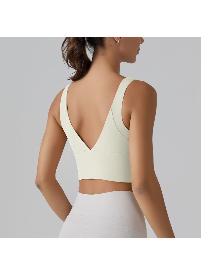 Yoga Bra Underwear Women Summer Shockproof Bra Beautiful Back Sports Running External Wear Training Fitness Yoga Tank Top Bra - Image 1
