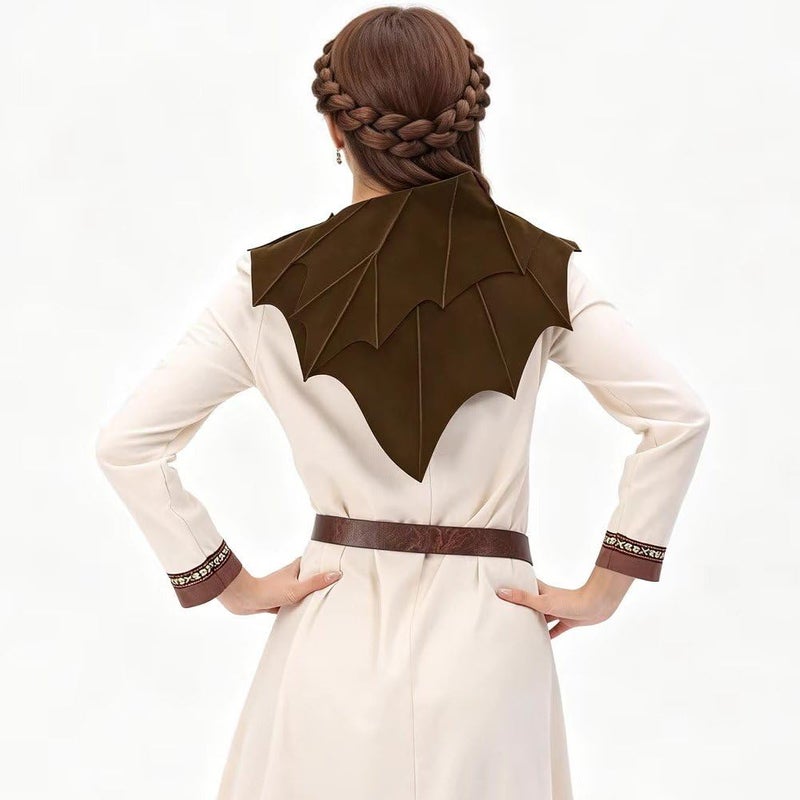 Sanfly Women Leaf Shawl Polyester Medieval Renaissance Vintage Shoulder Cape Halloween Cosplay Costume - Image 5