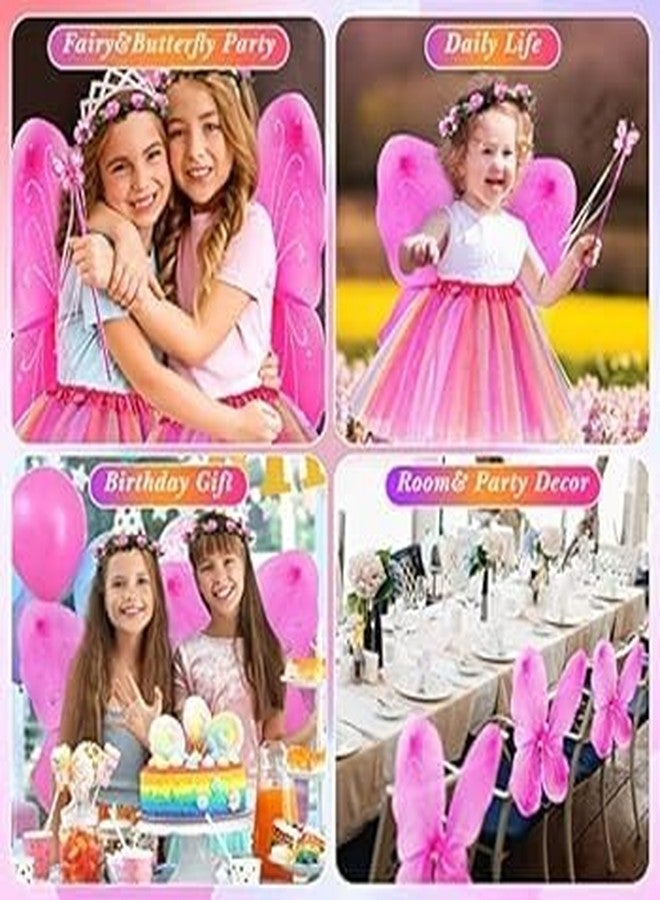 رويالز أجنحة جنية ملكية، دعامة لحفلات أعياد ميلاد الأطفال، زي أجنحة فراشة جنية للفتيات الصغيرات (أبيض) - Image 3
