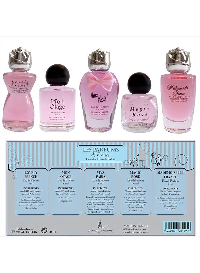 CHARRIER PARFUMS 5 Eaux de Parfum Gift Set - 'Collection Fashion' - 49.7 ml - Made in Provence, France - Image 2