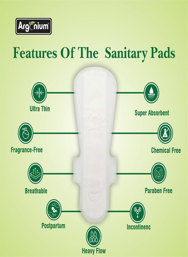 Argonium Biodegradable Bamboo Maternity Pads | Box of 22 Pad | 480MM | XXXXL | Pure Bamboo | Heavy Flow, Postpartum Flow & Overnight Pads | Extra Absorbent up to 750 ML Fluid | Sanitary Pad/Napkin - Image 2