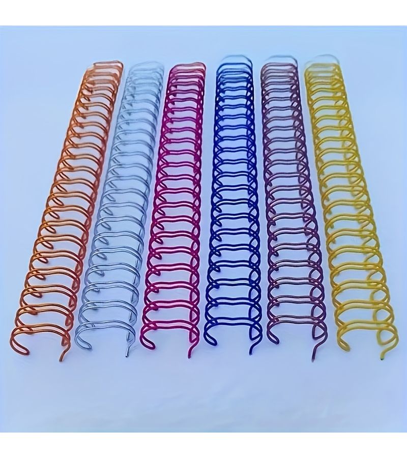 10 Packs Gold 34 Loops 14.3 Mm Diameter Twin Loop Binding Spines Holds 120 Sheets A4 Spiral Binding Coils - Image 4