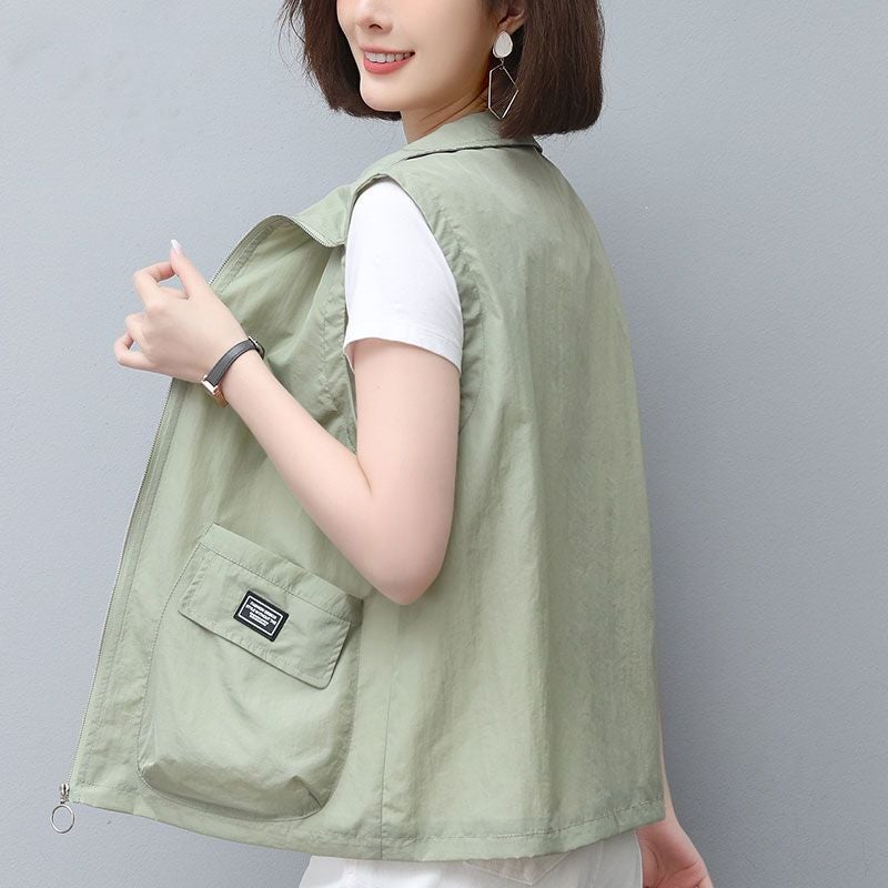 Extra Large Size Fat Mother Vest Spring And Autum Sleeveless Vest Top Jacket Women'S Trendy Ins · - Image 5