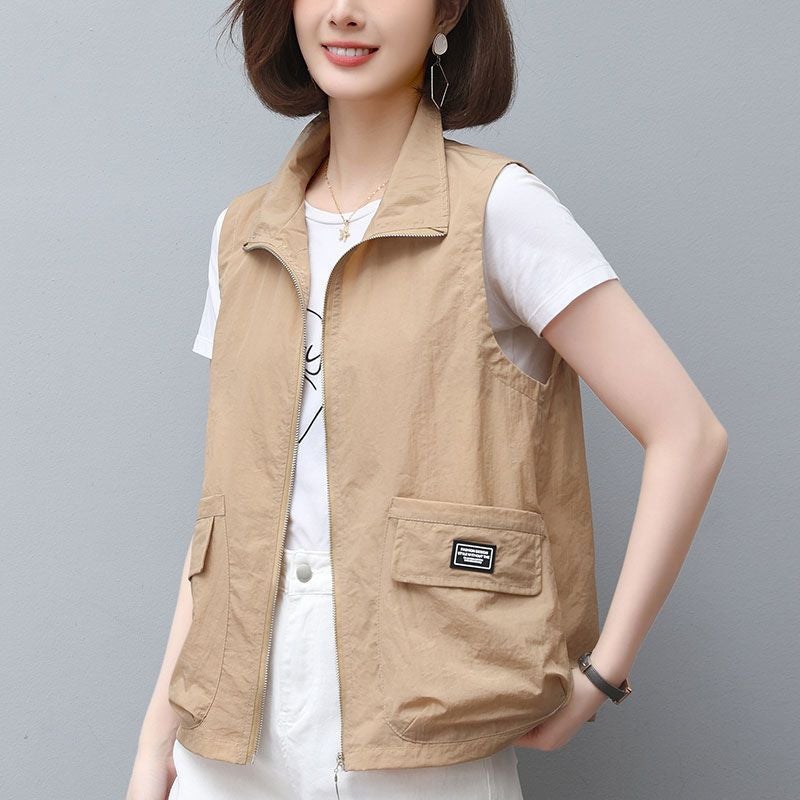 Extra Large Size Fat Mother Vest Spring And Autum Sleeveless Vest Top Jacket Women'S Trendy Ins · - Image 2
