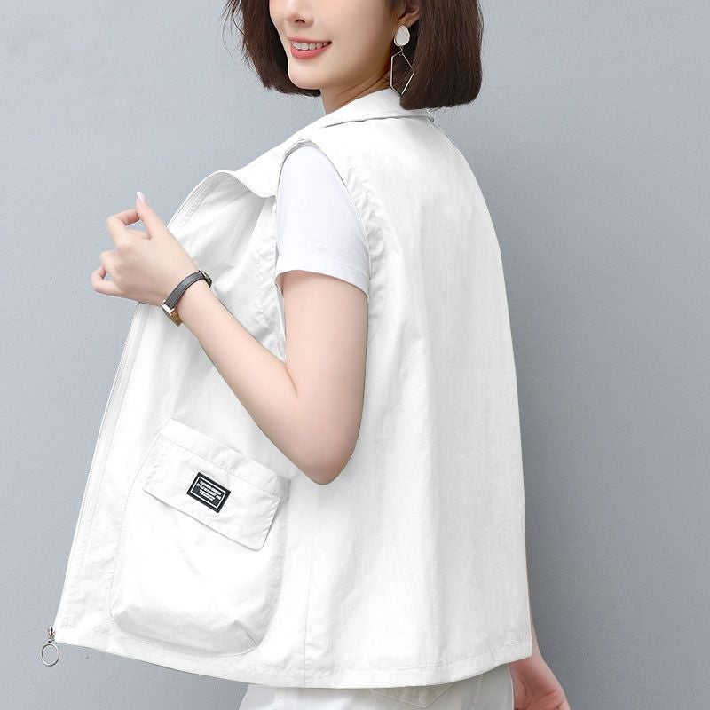 Extra Large Size Fat Mother Vest Spring And Autum Sleeveless Vest Top Jacket Women'S Trendy Ins · - Image 3