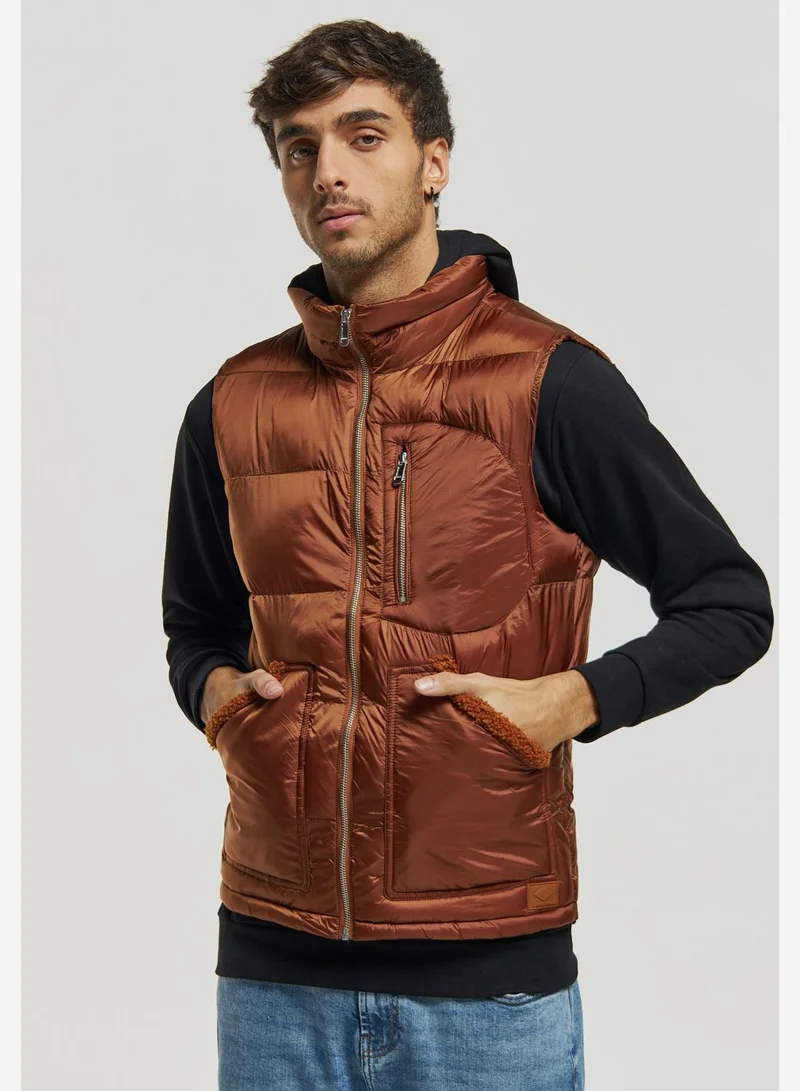 Lee Cooper Quilted Gilet Zipper Closer Gilet